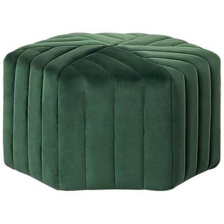 Beliani Pouf en Velours Rétro MURIETTA  