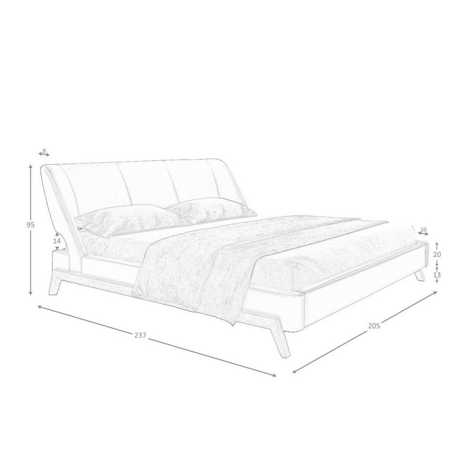 ANGEL CERDA Kunstlederbett schokoladenbraun  