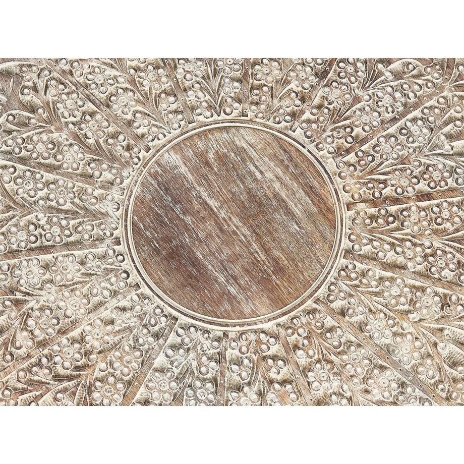 Beliani Beistelltisch aus Mangoholz Retro SANTRA  