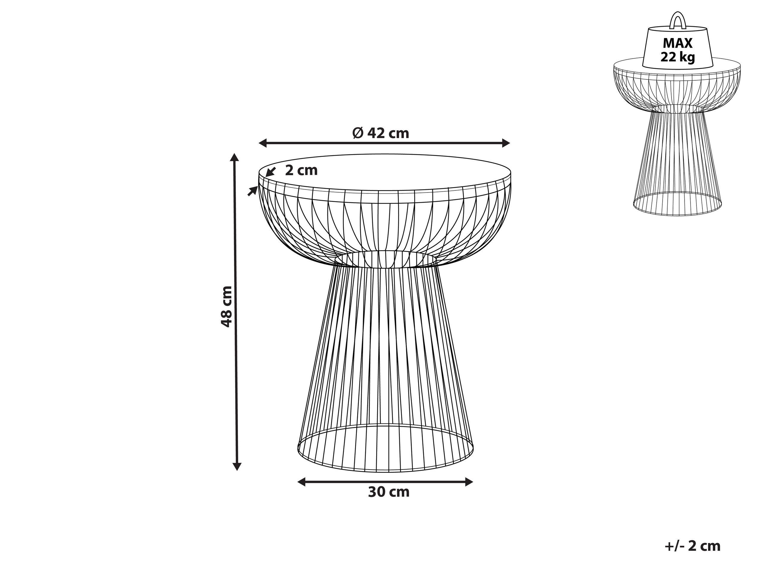 Beliani Tavolino en Marmo Glamour CHEYNES  