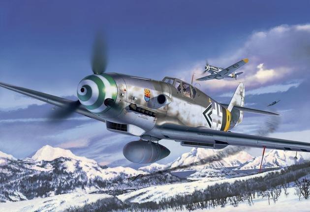 Image of Messerschmitt Bf109 G-6 Late & early version Starrflügelflugzeug-Modell Montagesatz 1:32 Multicolor