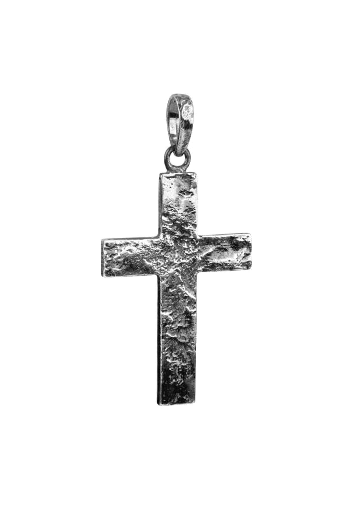 Image of Anhänger Kreuz Matt Gehämmert Unisex ONE SIZE