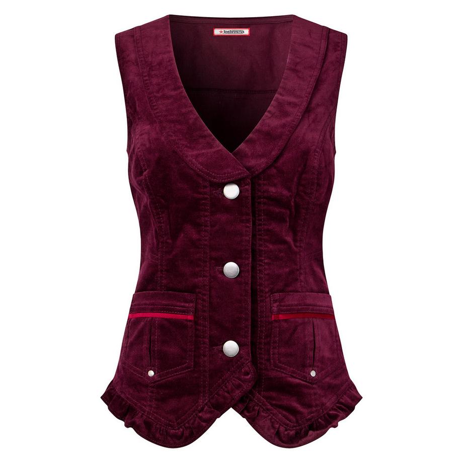 Joe Browns Gilet in velluto a coste con ruches e tasche  