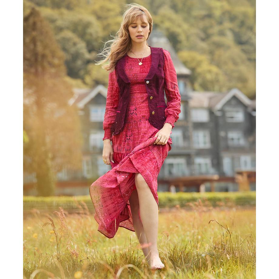 Joe Browns Gilet in velluto a coste con ruches e tasche  