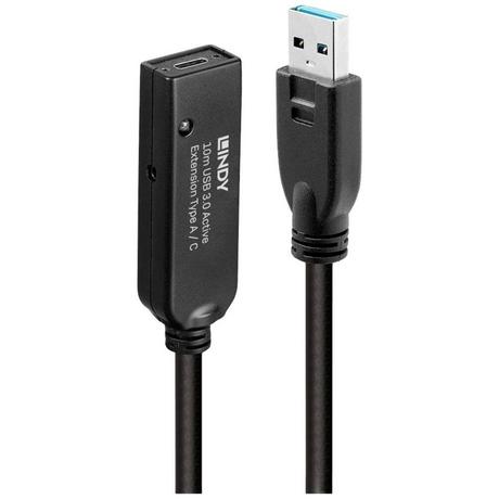 LINDY  10m USB 3 Aktivverlängerung Typ A an C 