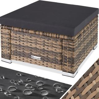 Tectake Pouf en résine tressée  