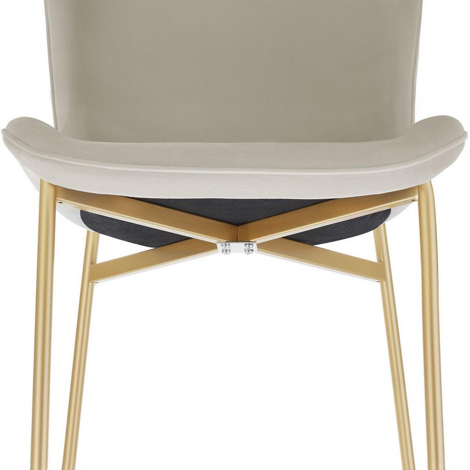 Tectake Chaise rembourrée TESSA forme ergonomique avec dossier haut  