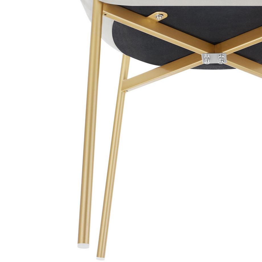Tectake Chaise rembourrée TESSA forme ergonomique avec dossier haut  