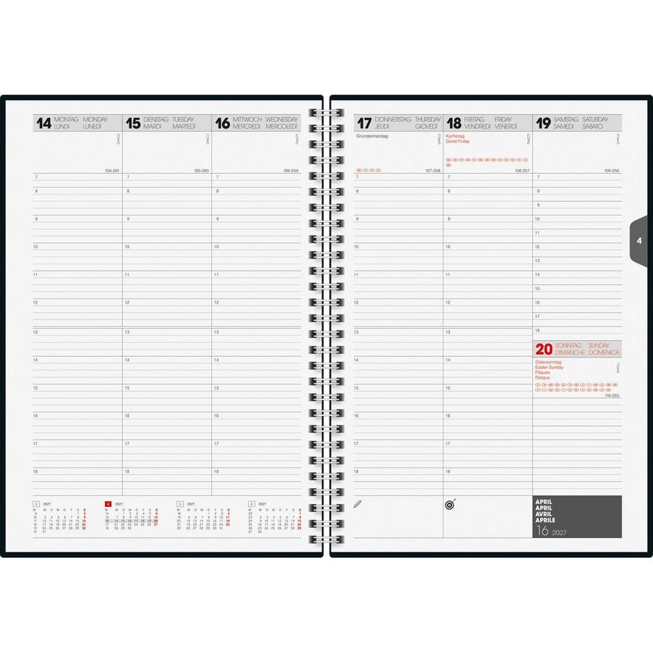 Simplex agenda hebdomadaire  2027  