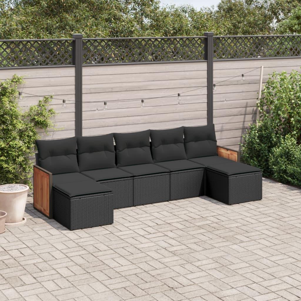 VidaXL set divano da giardino Polirattan  