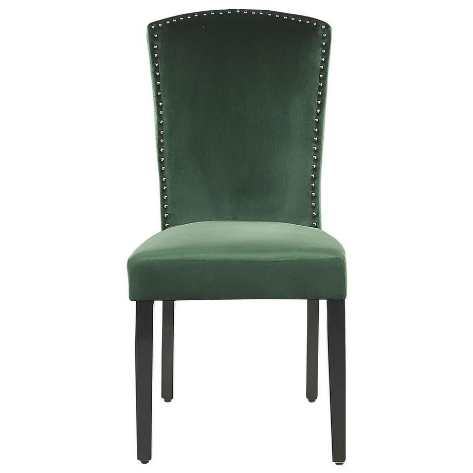 Beliani Lot de 2 chaises de salle à manger en Velours Glamour PISECO  