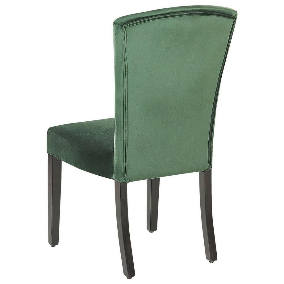 Beliani Lot de 2 chaises de salle à manger en Velours Glamour PISECO  