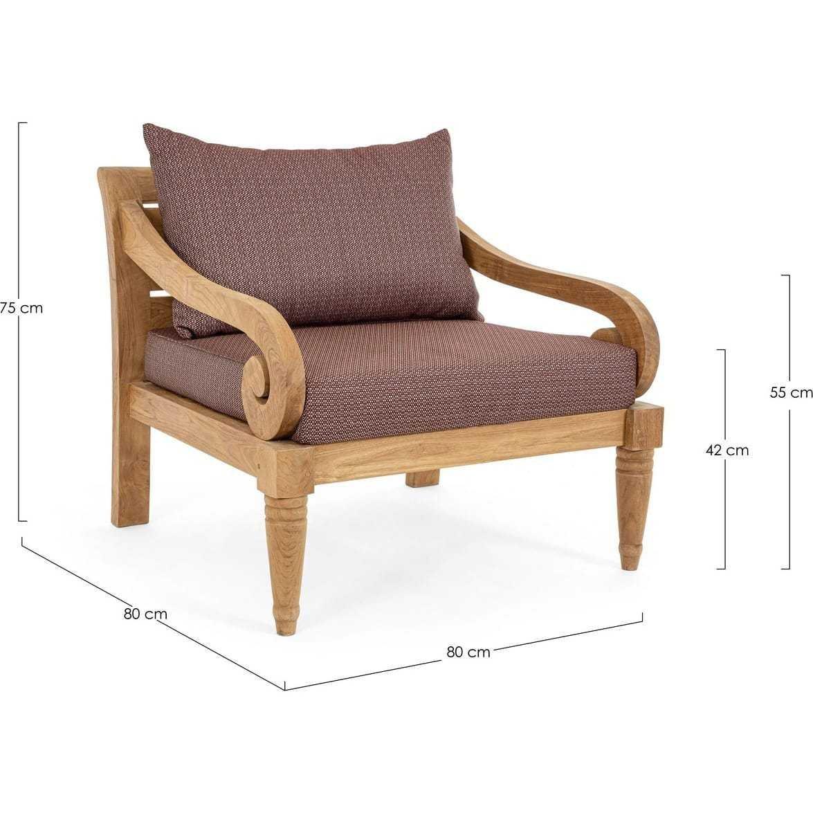 mutoni Fauteuil de jardin Karuba Wine  