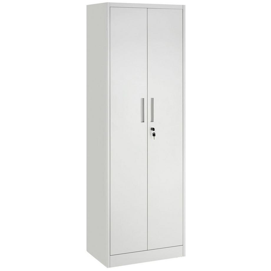 Tectake Aktenschrank Brandon, Magnetverschluss, verstellbare Böden, abschließbar, sicherer Stauraum  