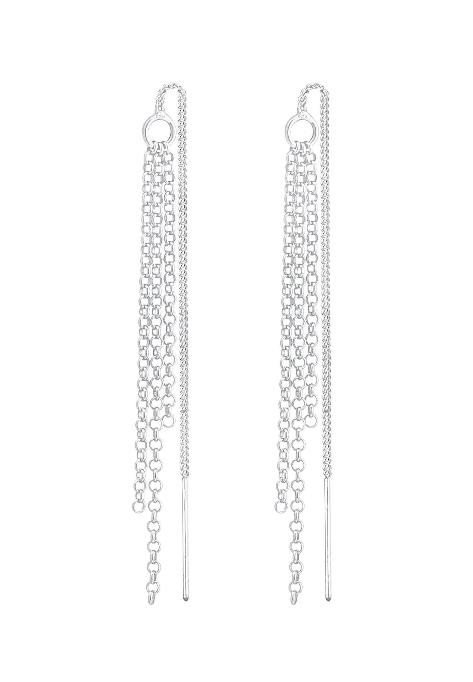 Elli  Ohrringe Trendige Ohrhänger Ketten Durchzieher 