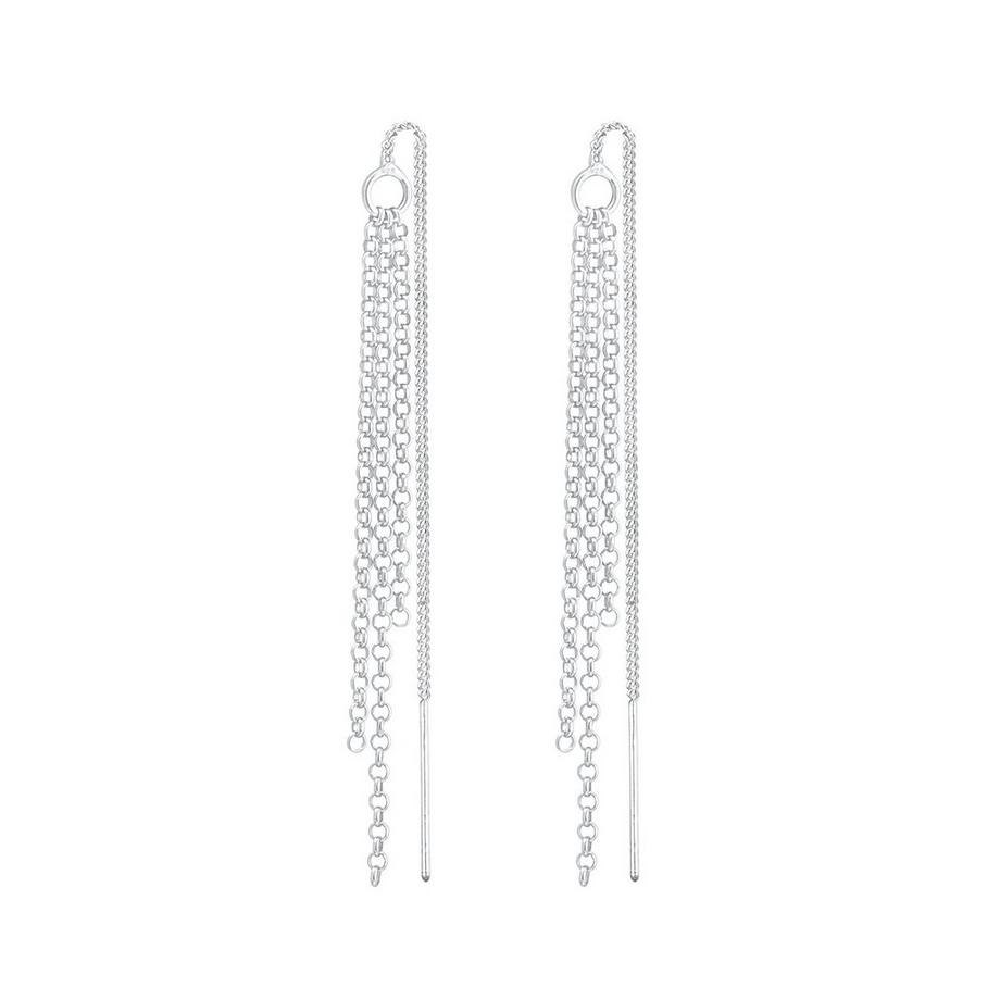 Elli  Boucles d'Oreilles Femmes Pendentif D'oreilles Chaînes Traversante 