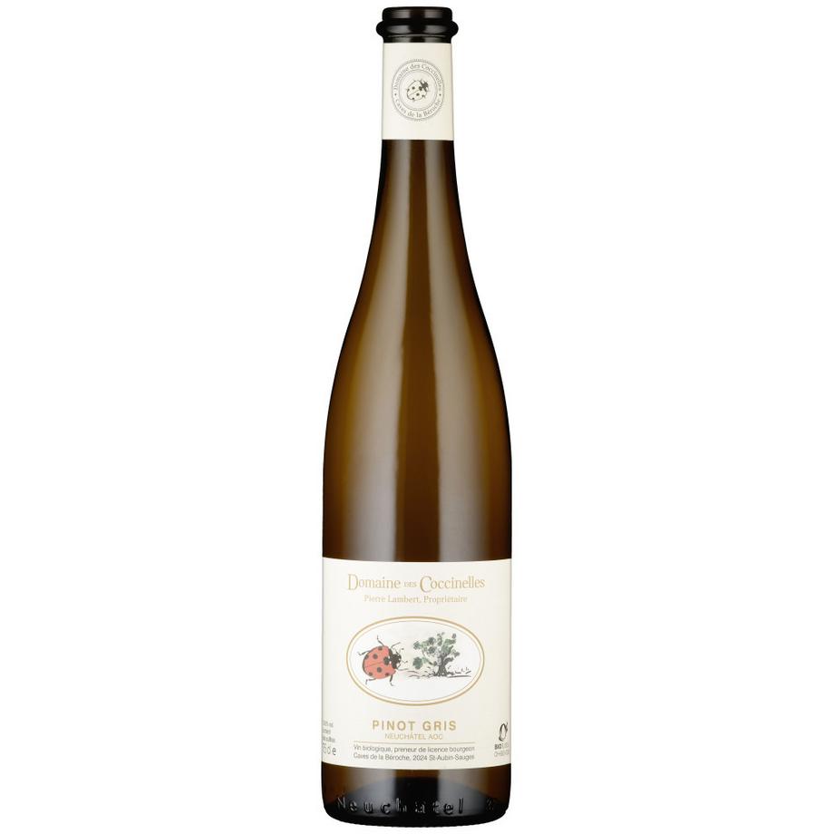 Caves de la Béroche 2023, Pinot Gris Cave de la Béroche Domaine des Coccinelles BIO Knospe Neuchâtel AOC, Neuchâtel AOC  