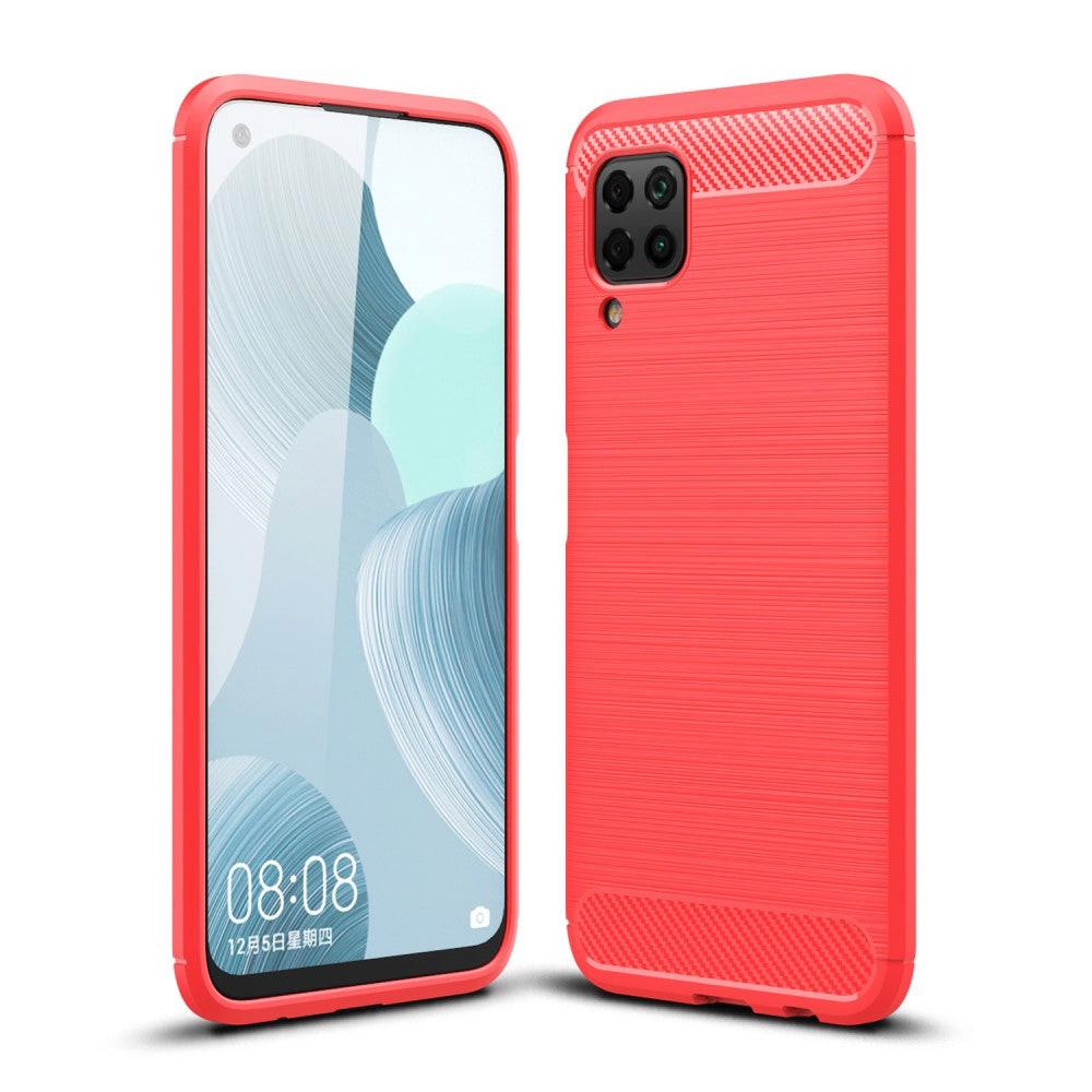 Cover-Discount  Huawei P40 Lite - Mã©Tal Look Carbone Caoutchouc Coque 