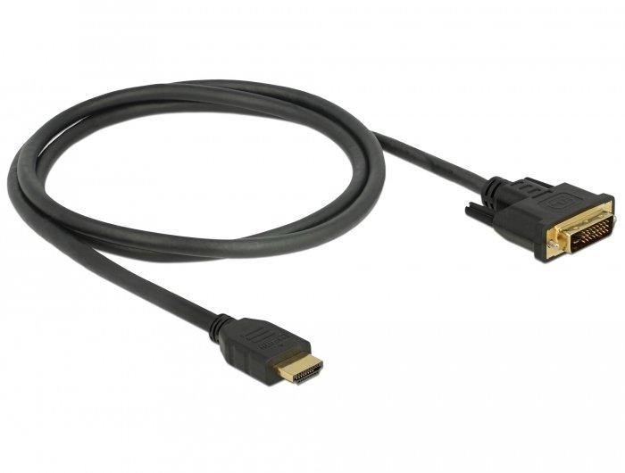 DeLock  DeLOCK 85652 câble vidéo et adaptateur 1 m HDMI Type A (Standard) DVI Noir 