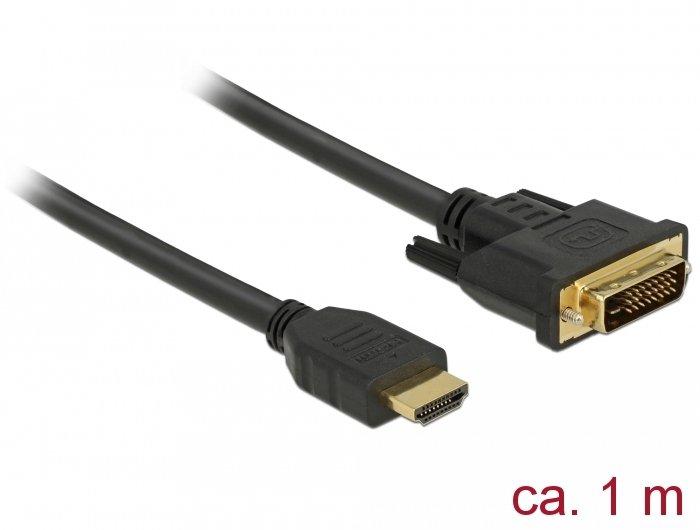 DeLock  DeLOCK 85652 câble vidéo et adaptateur 1 m HDMI Type A (Standard) DVI Noir 