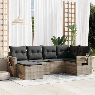 VidaXL set divano da giardino Polirattan  