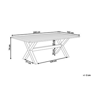 Beliani Gartentisch aus Aluminium Industriell CASCAIS  