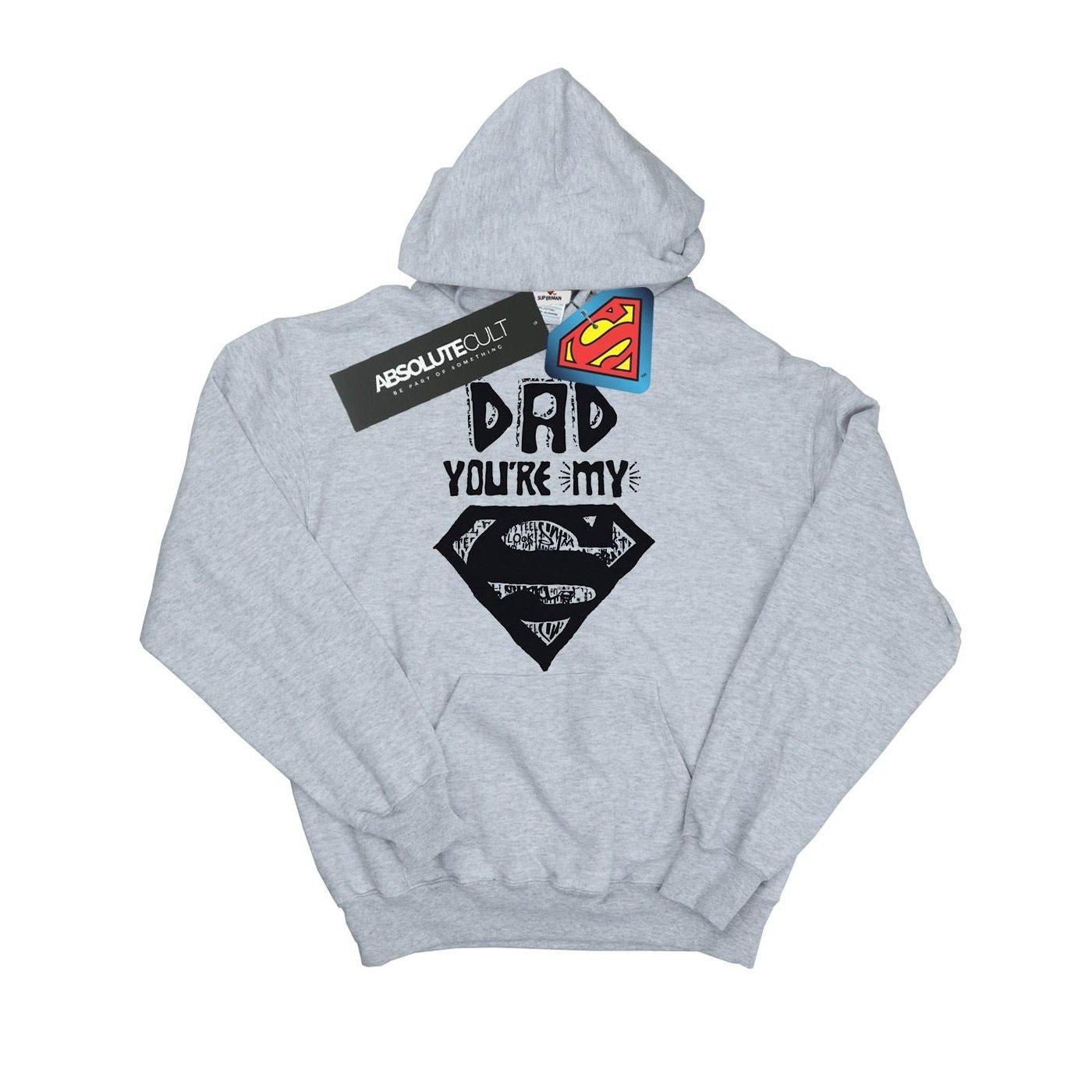 Image of Superman Super Dad Kapuzenpullover Mädchen Grau 116