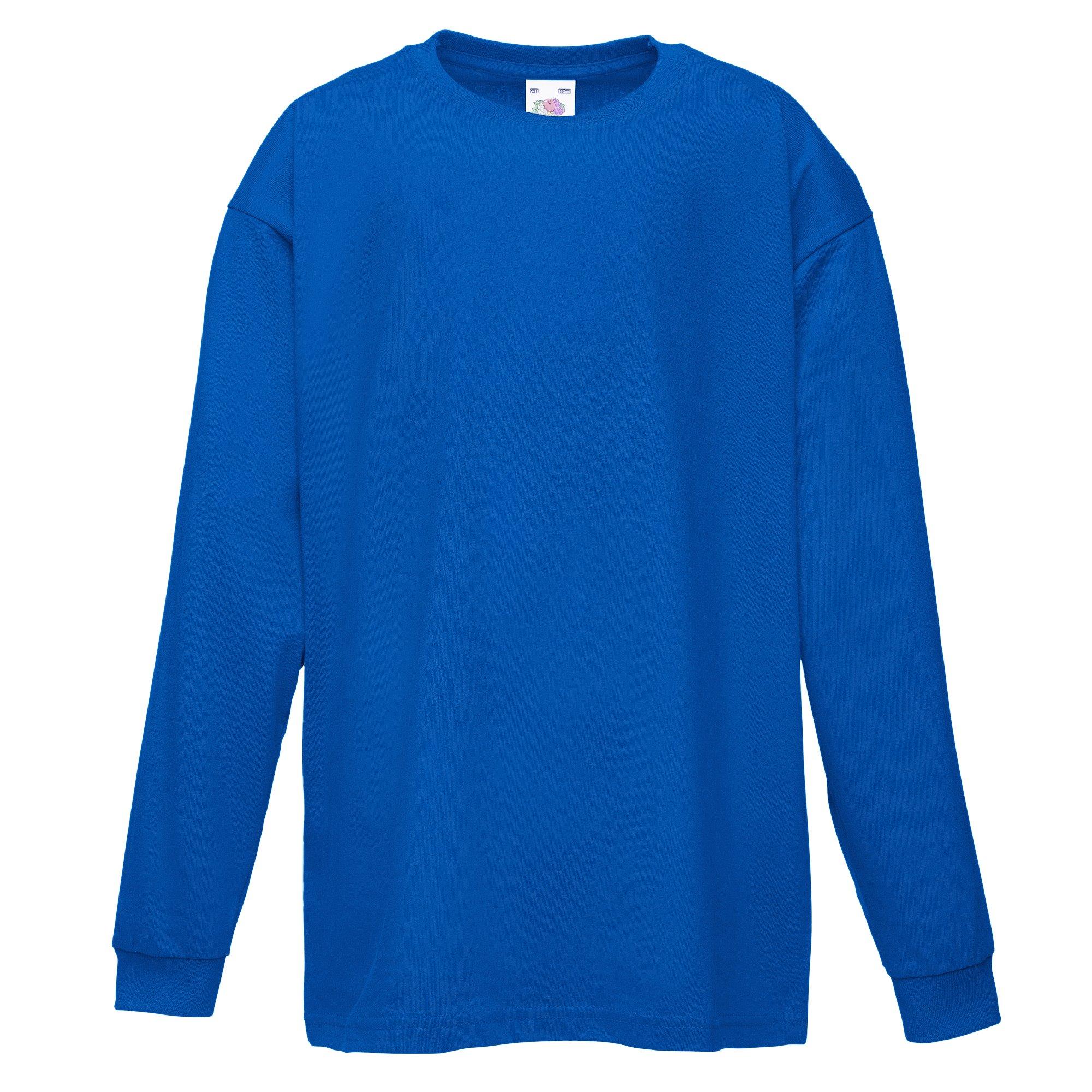 Image of Tshirt, Langarm (2 Stückpackung) Jungen Königsblau 164