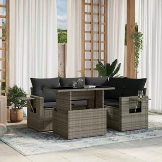 VidaXL set divano da giardino Polirattan  