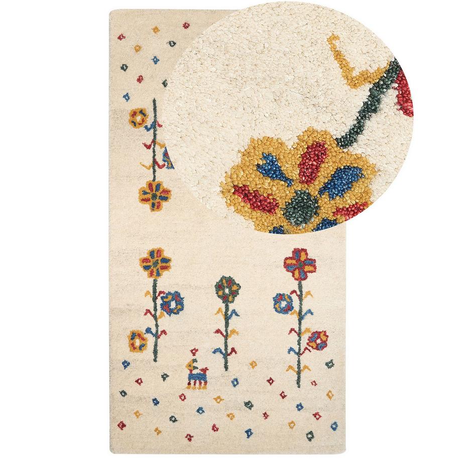 Beliani Teppich aus Wolle  HUSUNLU  