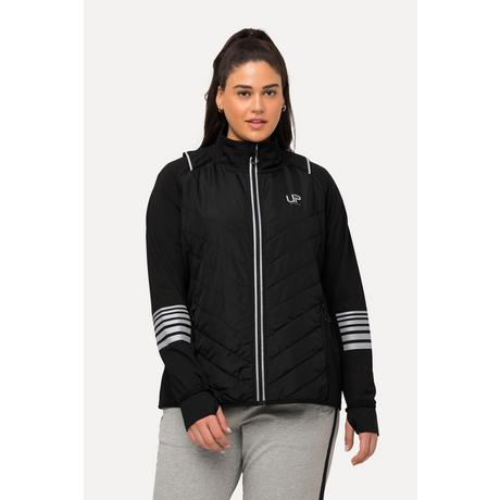 Ulla Popken  2-in-1-Funktionsjacke, Ärmel abnehmbar, Stehkragen 