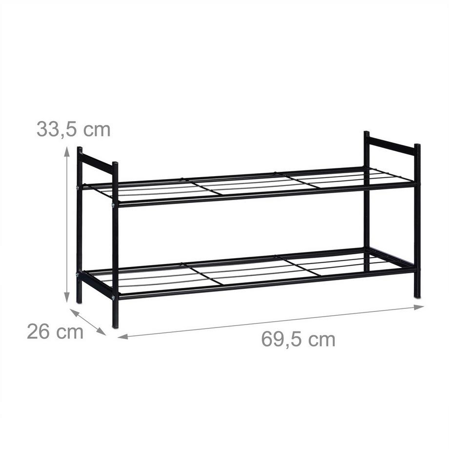 B2X Schuhregal mit 2 Ebenen  