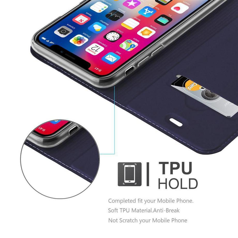 Cadorabo  Hülle für Apple iPhone X / XS Magnetverschluss, Kartenfach 