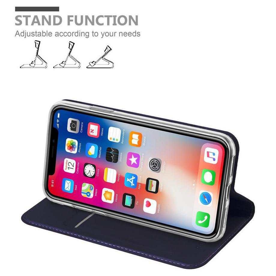 Cadorabo  Hülle für Apple iPhone X / XS Magnetverschluss, Kartenfach 