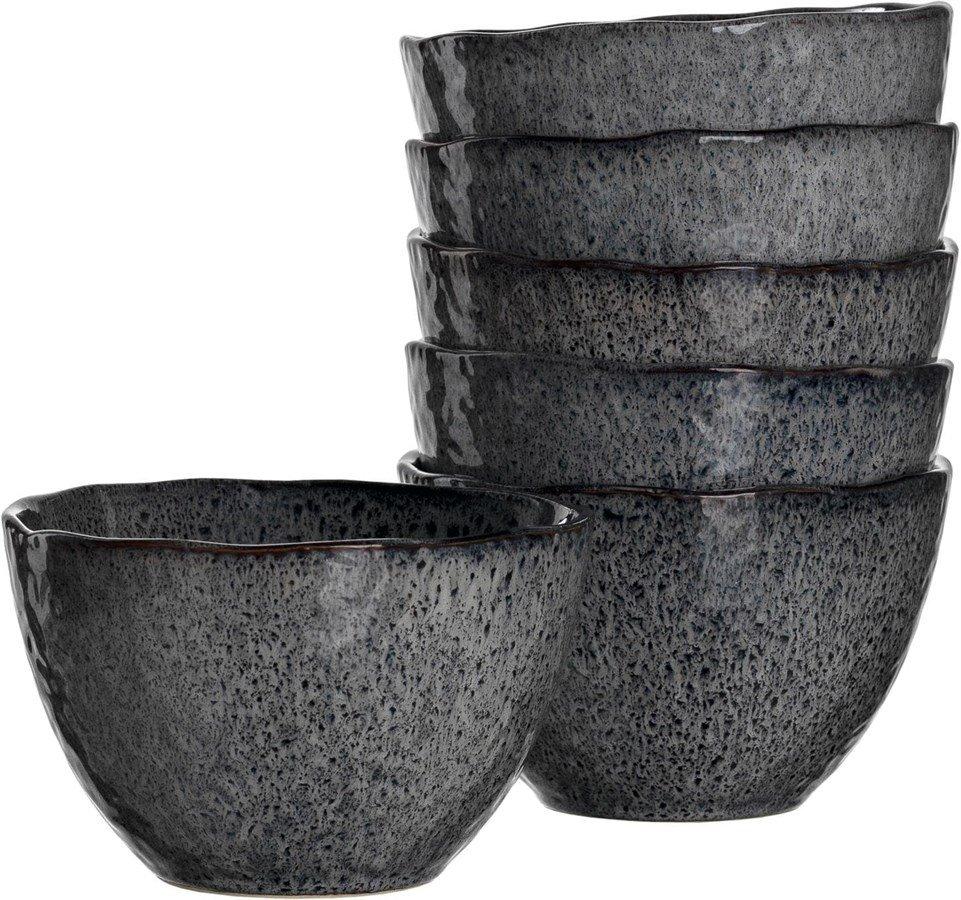 LEONARDO Schale Matera 980ml Anthrazit 6 Stück, HxD: 10x15cm, Vol: 980ml, Keramik  