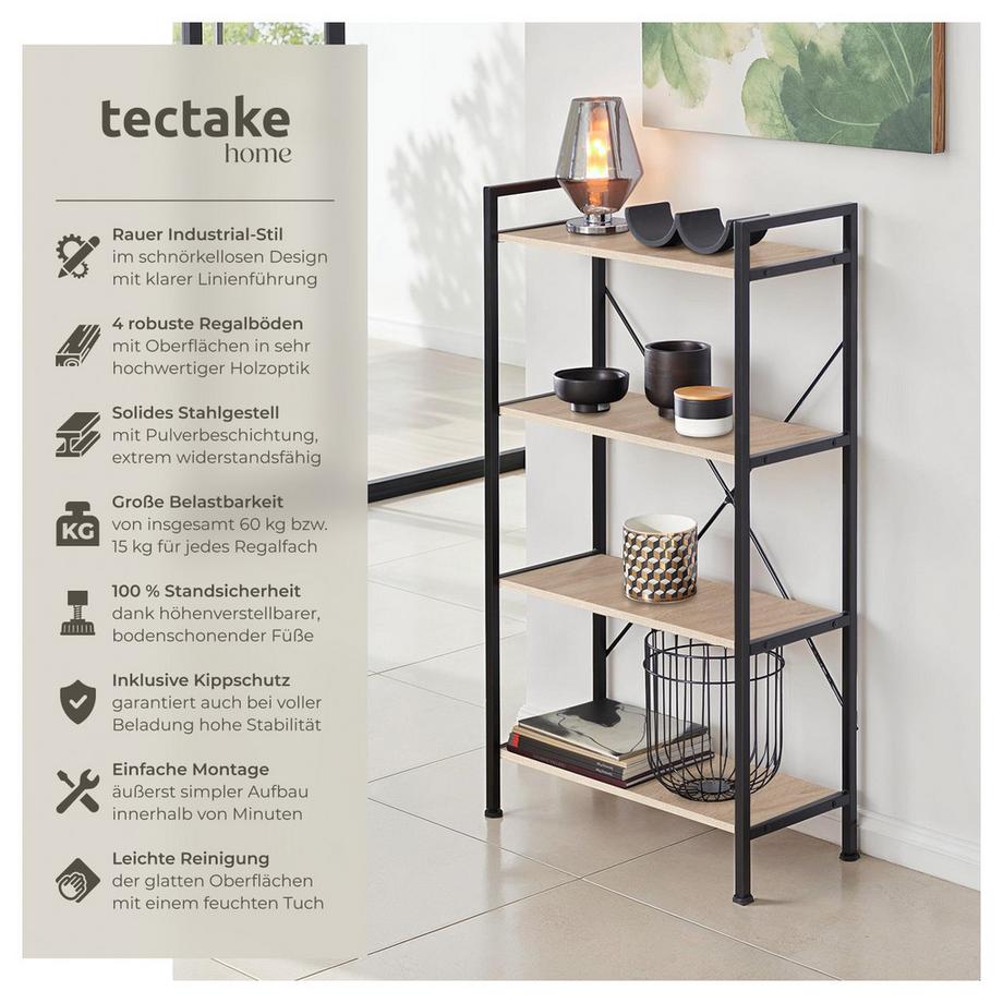 Tectake Étagère LEEDS style industriel  