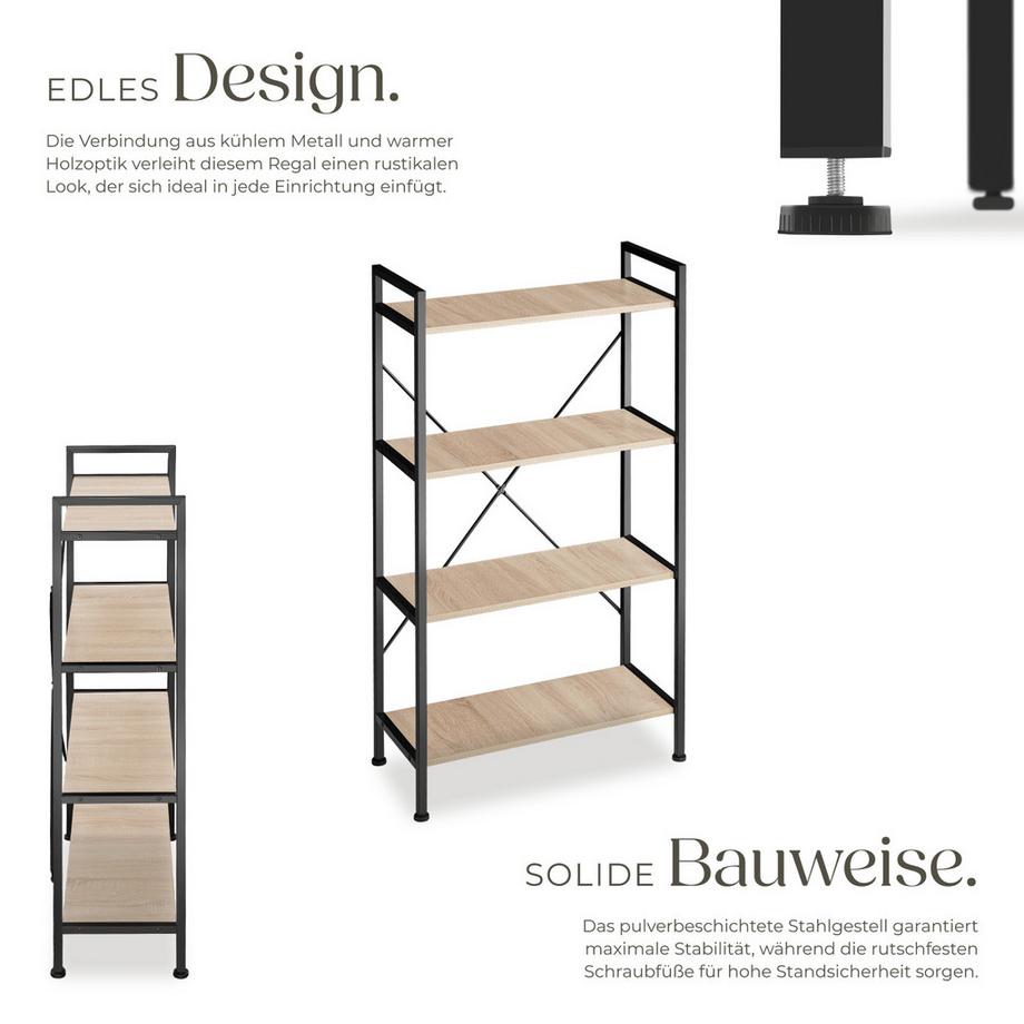 Tectake Étagère LEEDS style industriel  