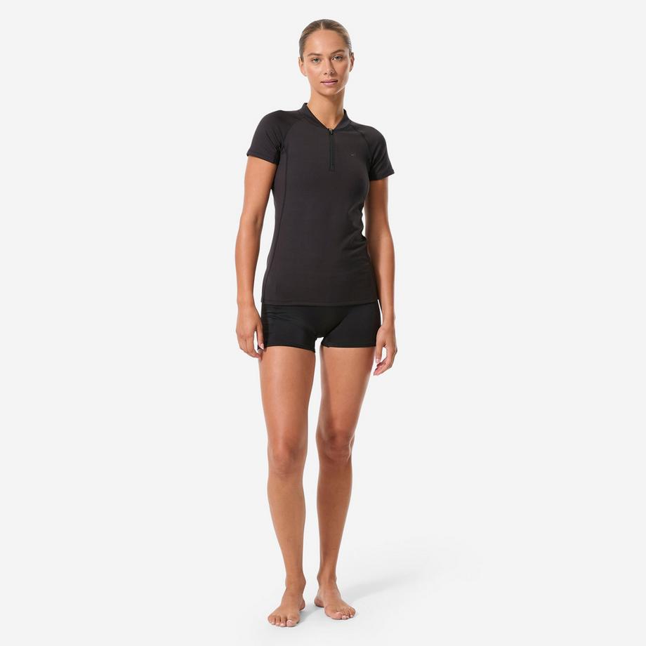 DECATHLON  T-shirt aquafitness femme manches courtes 