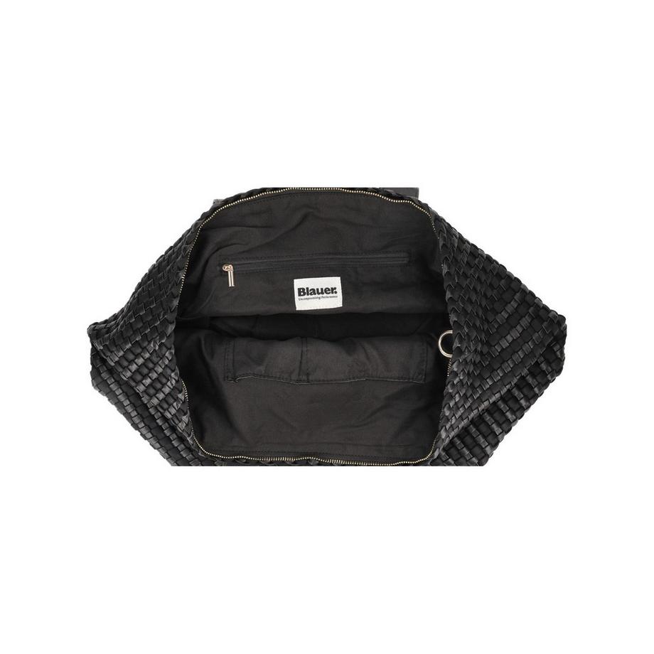 Blauer Geflochtene Shopper Tasche  