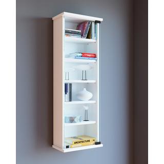 VCM Holz CD DVD Wandregal | Hängeregal mit ESG-Sicherheitsglastür | Platz für 150-CDs oder 65 DVDs oder 36-Videos | Maße: 92 x B. 31 x T. 18 cm |  