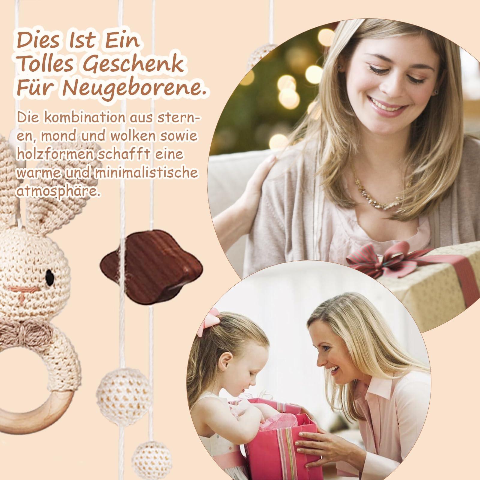 Activity-board  Mobile bébé lit d'enfant cloche carillon vent bébé avec nuages étoiles 