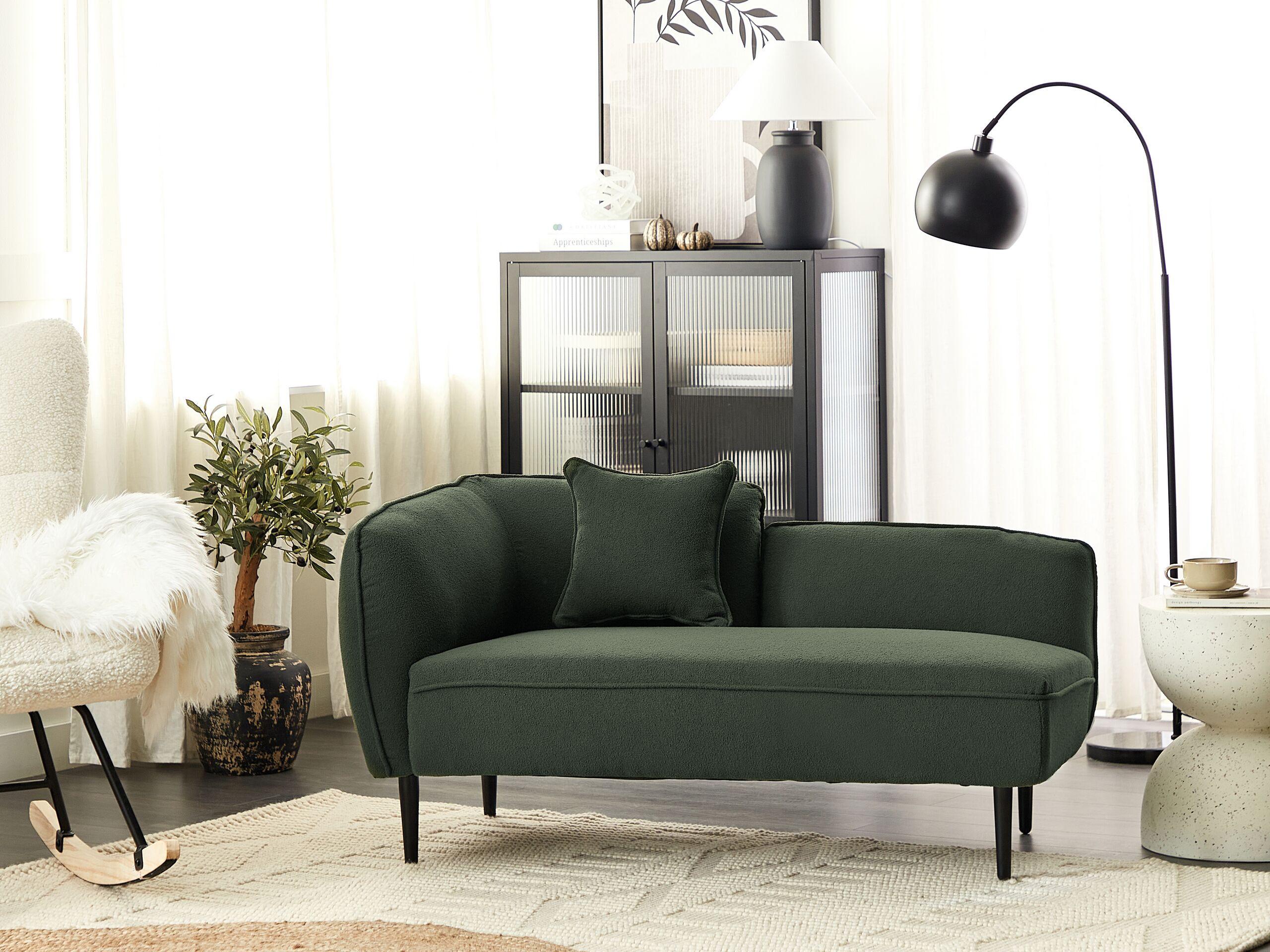 Beliani Chaise longue en Bouclé Moderne CHEVANNES  