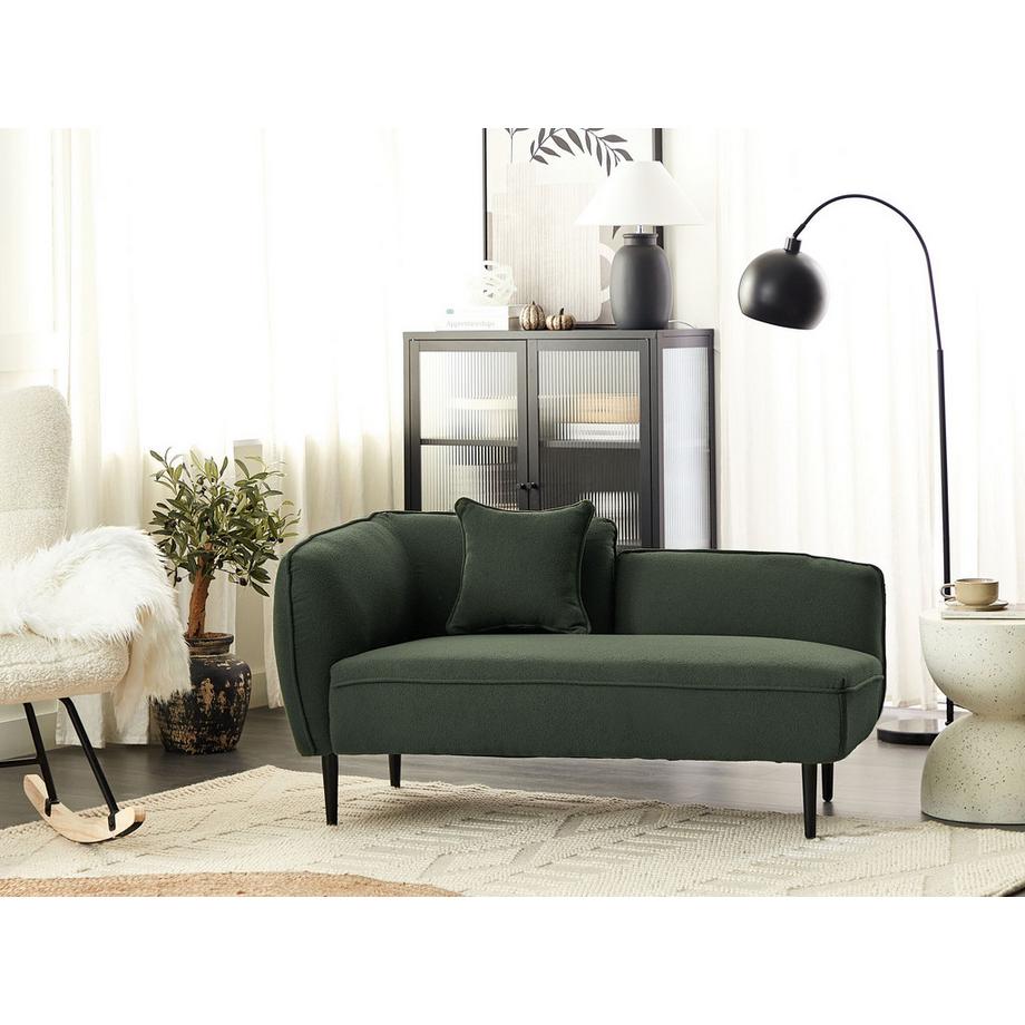 Beliani Linksseitige Chaiselongue aus Bouclé  CHEVANNES  