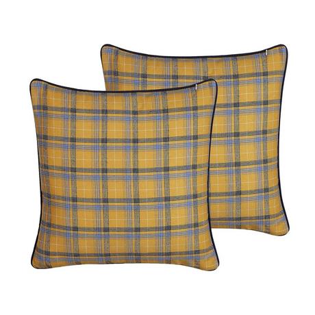 Beliani Lot de 2 coussins décoratifs en Polyester Rustique DICENTRA  