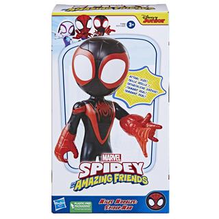 Hasbro  Marvel Spidey e I Suoi Fantastici Amici, mega Miles Morales, action figure da 22,5 cm, giocattolo per età prescolare, dai 3 anni in su 