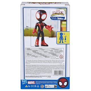 Hasbro  Marvel Spidey e I Suoi Fantastici Amici, mega Miles Morales, action figure da 22,5 cm, giocattolo per età prescolare, dai 3 anni in su 