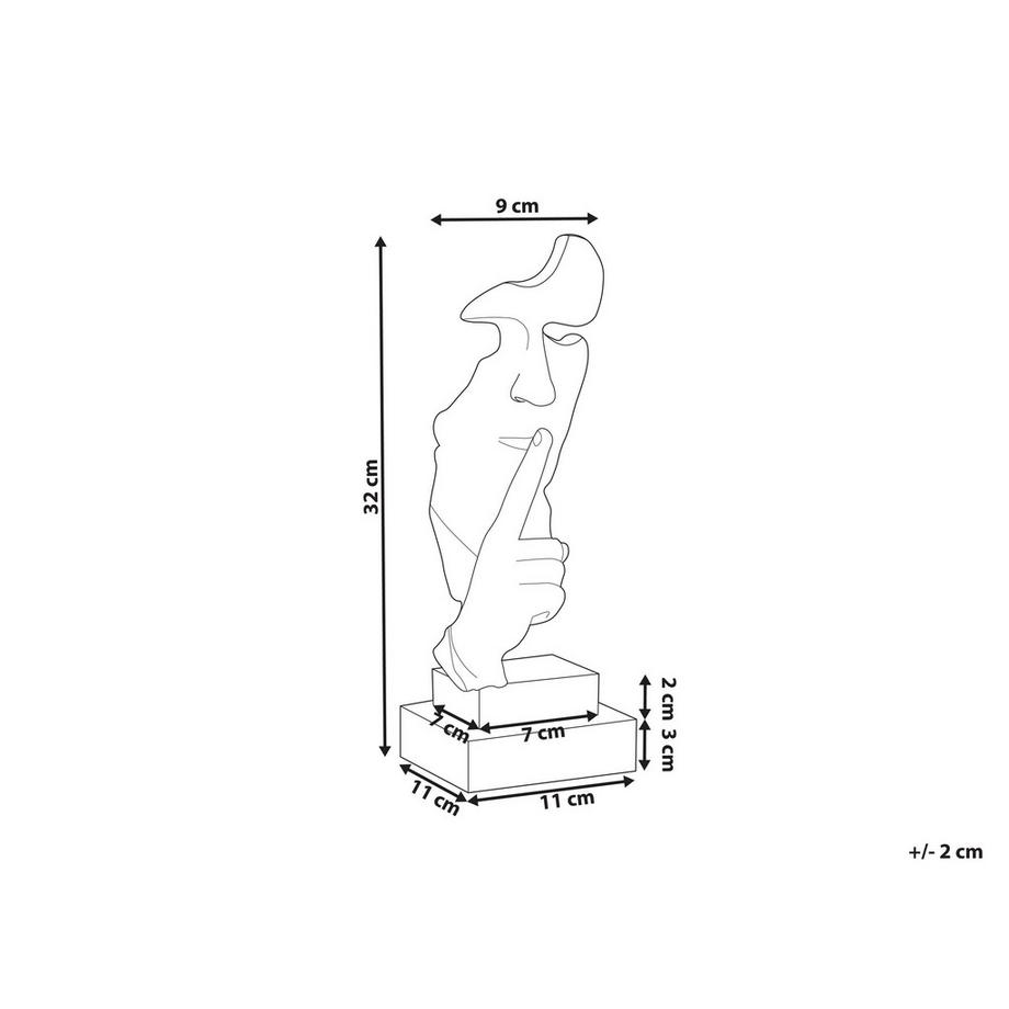 Beliani Dekofigur aus Kunstharz Modern RAAHE  