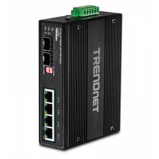 TRENDNET  TI-UPG62 6-Port Gigabit Switch Ultra PoE DIN-Rail Industrial 