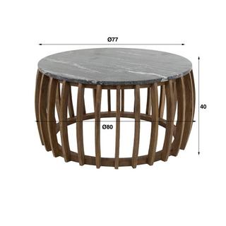 mutoni Table basse Minuit noir 80  