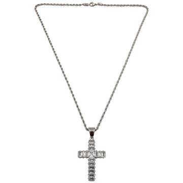 Collier croix avec zirconium